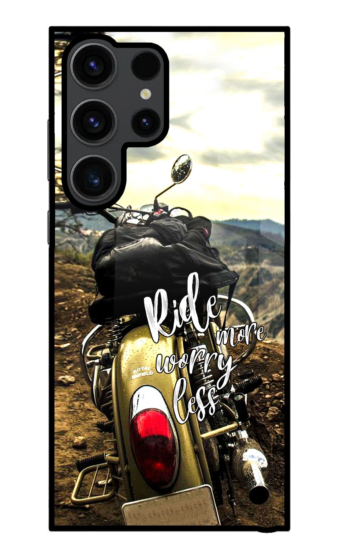 Ride More Worry Less Samsung S23 Ultra Glass Case