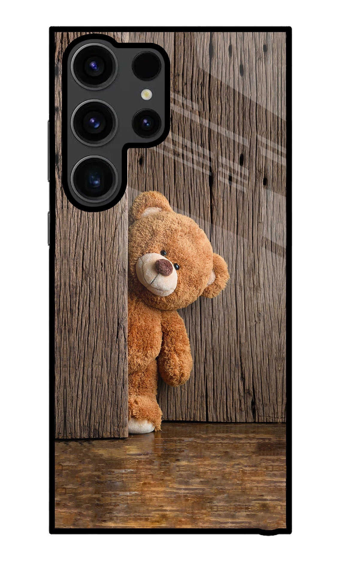 Teddy Wooden Samsung S23 Ultra Glass Case