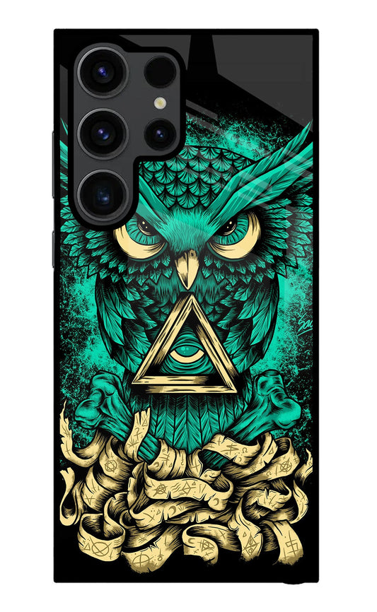 Green Owl Samsung S23 Ultra Glass Case