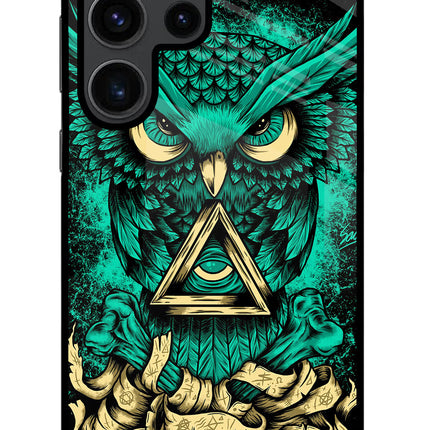 Green Owl Samsung S23 Ultra Glass Case