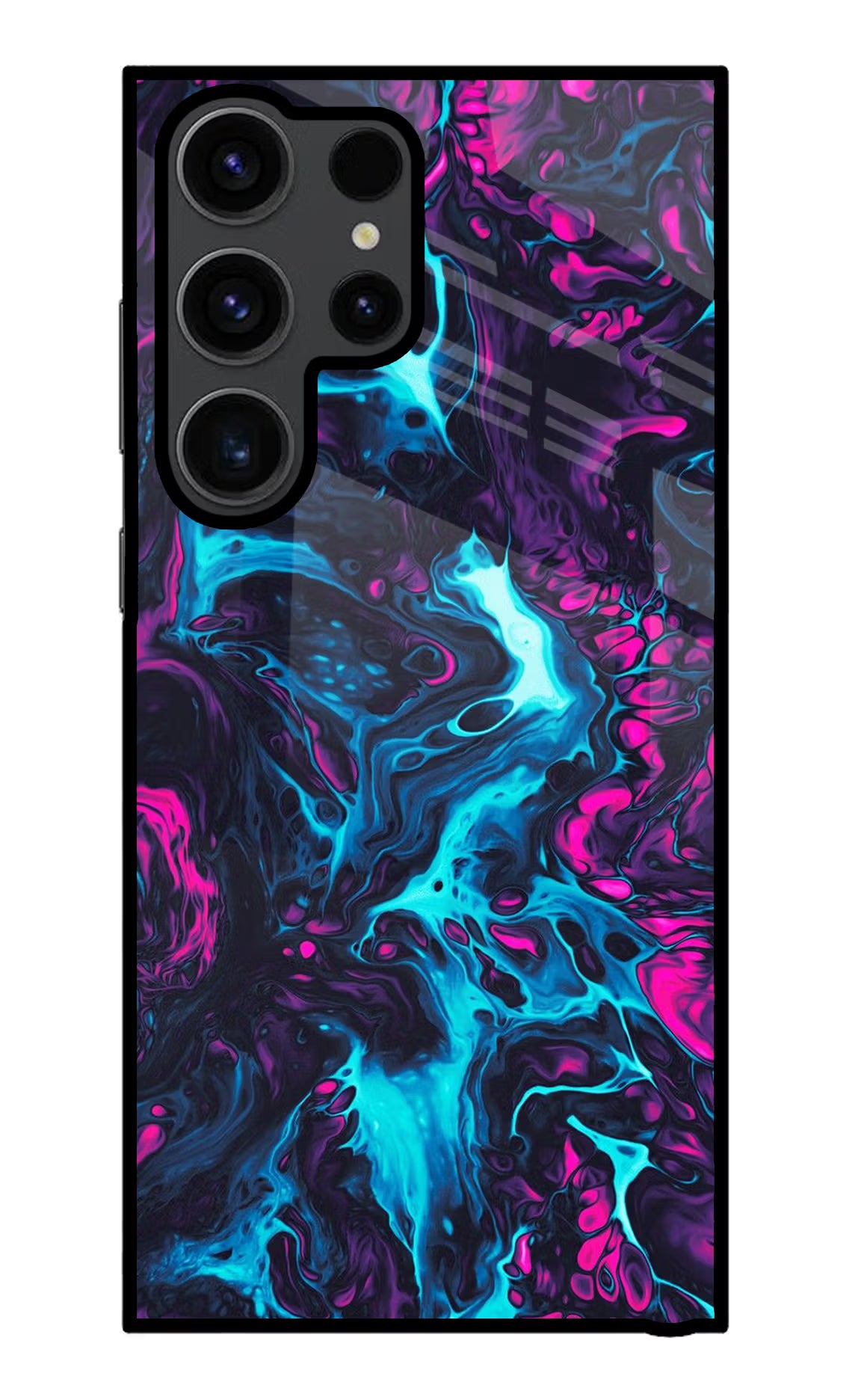 Abstract Samsung S23 Ultra Glass Case Back Cover by Casekaro