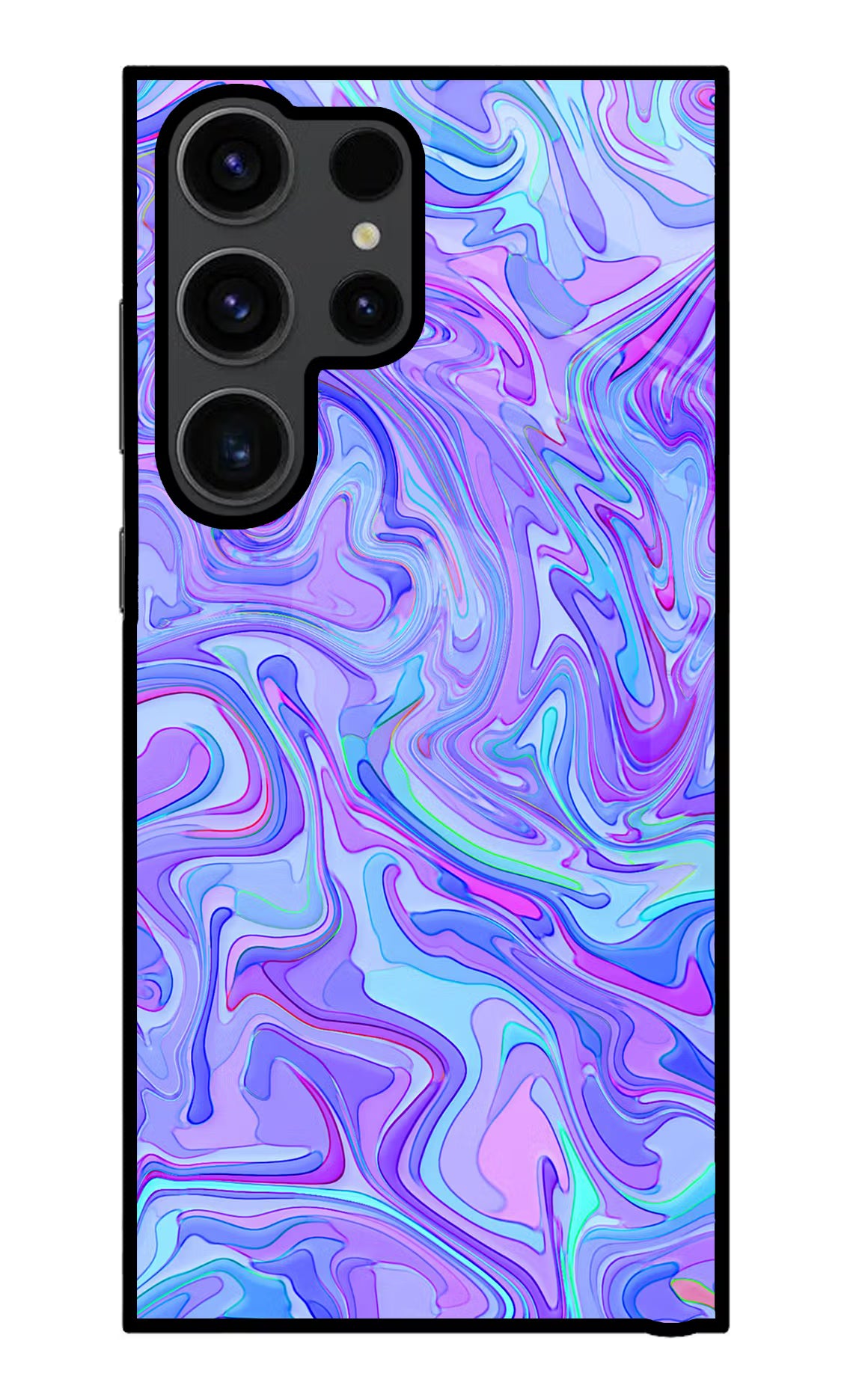 Glitter Samsung S23 Ultra Glass Case Back Cover by Casekaro