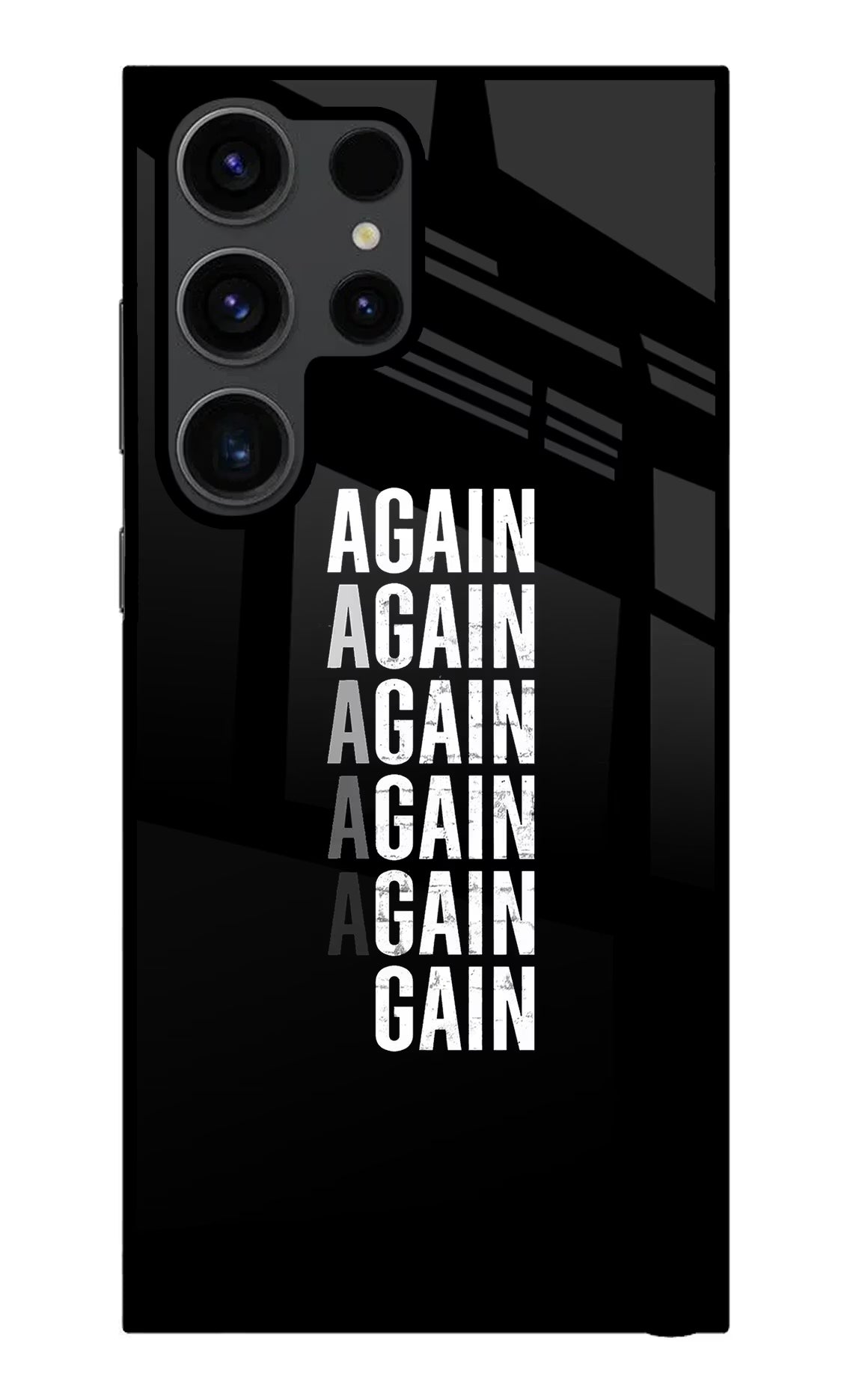 Again Again Gain Samsung S23 Ultra Glass Case Back Cover by Casekaro