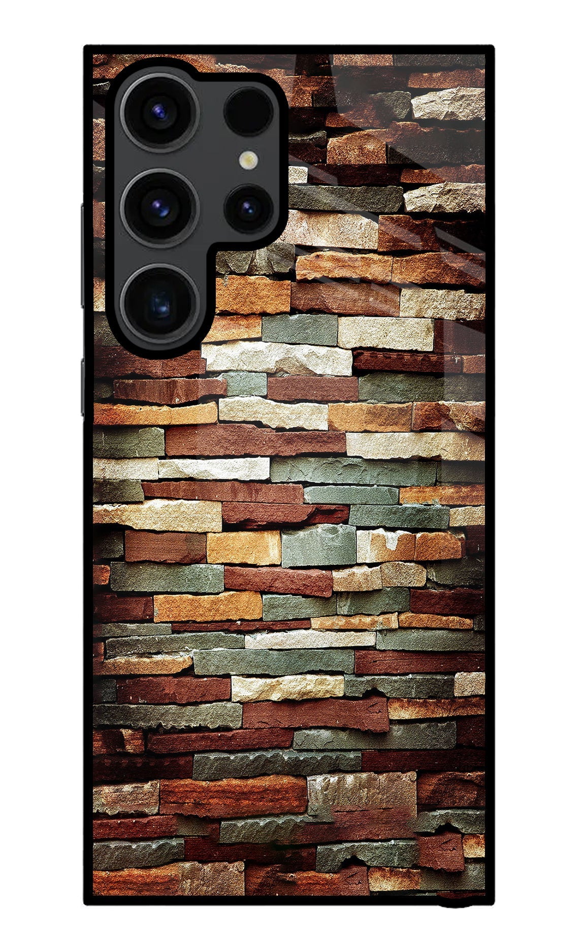 Bricks Pattern Samsung S23 Ultra Glass Case