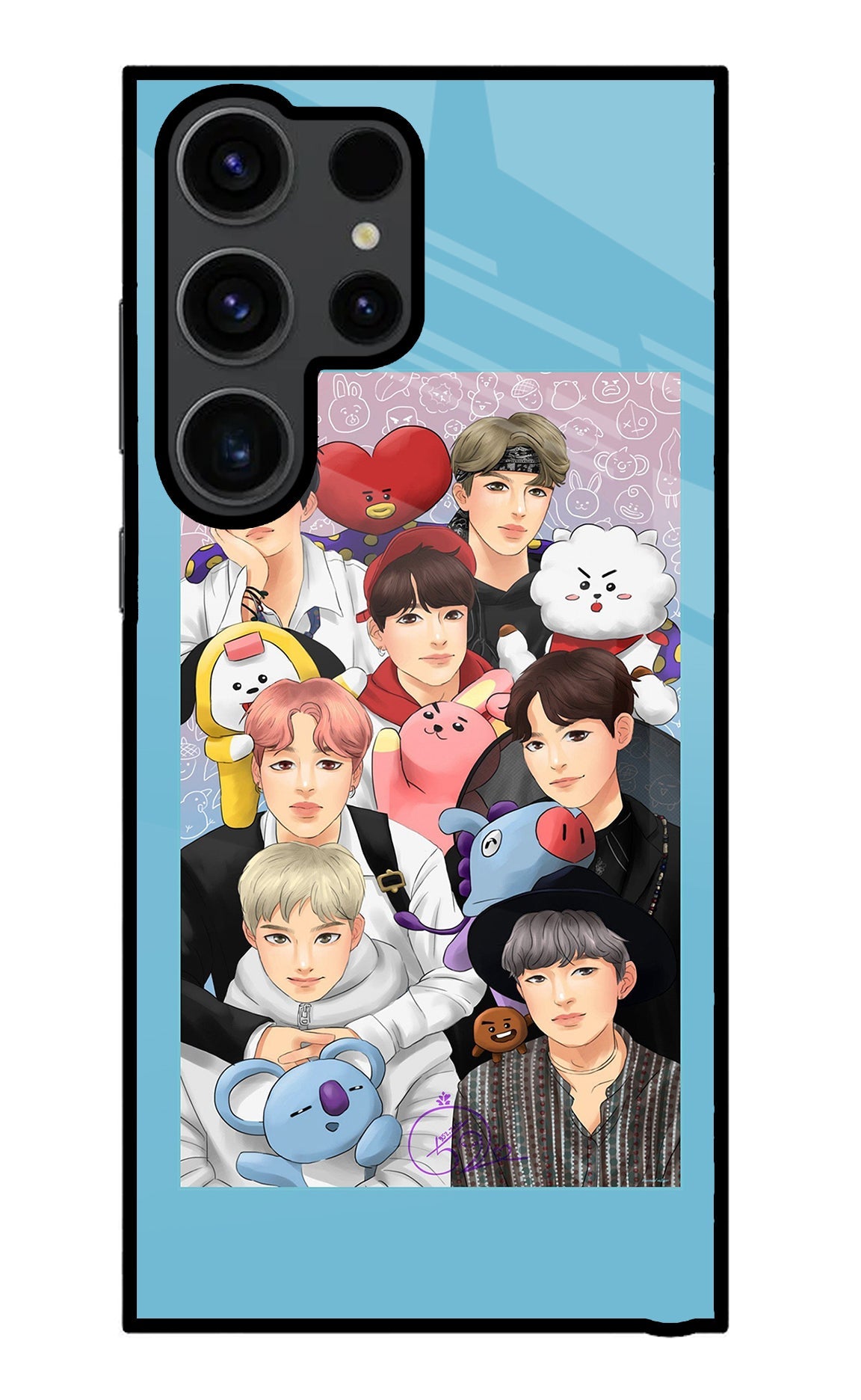 BTS with animals Samsung S23 Ultra Back Cover