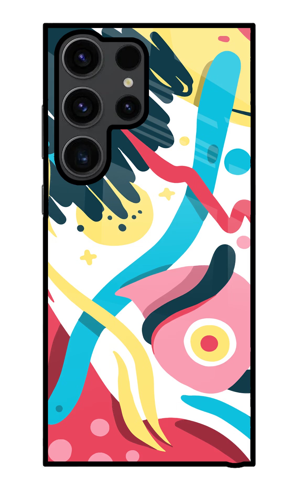 Trippy Samsung S23 Ultra Glass Case Back Cover by Casekaro