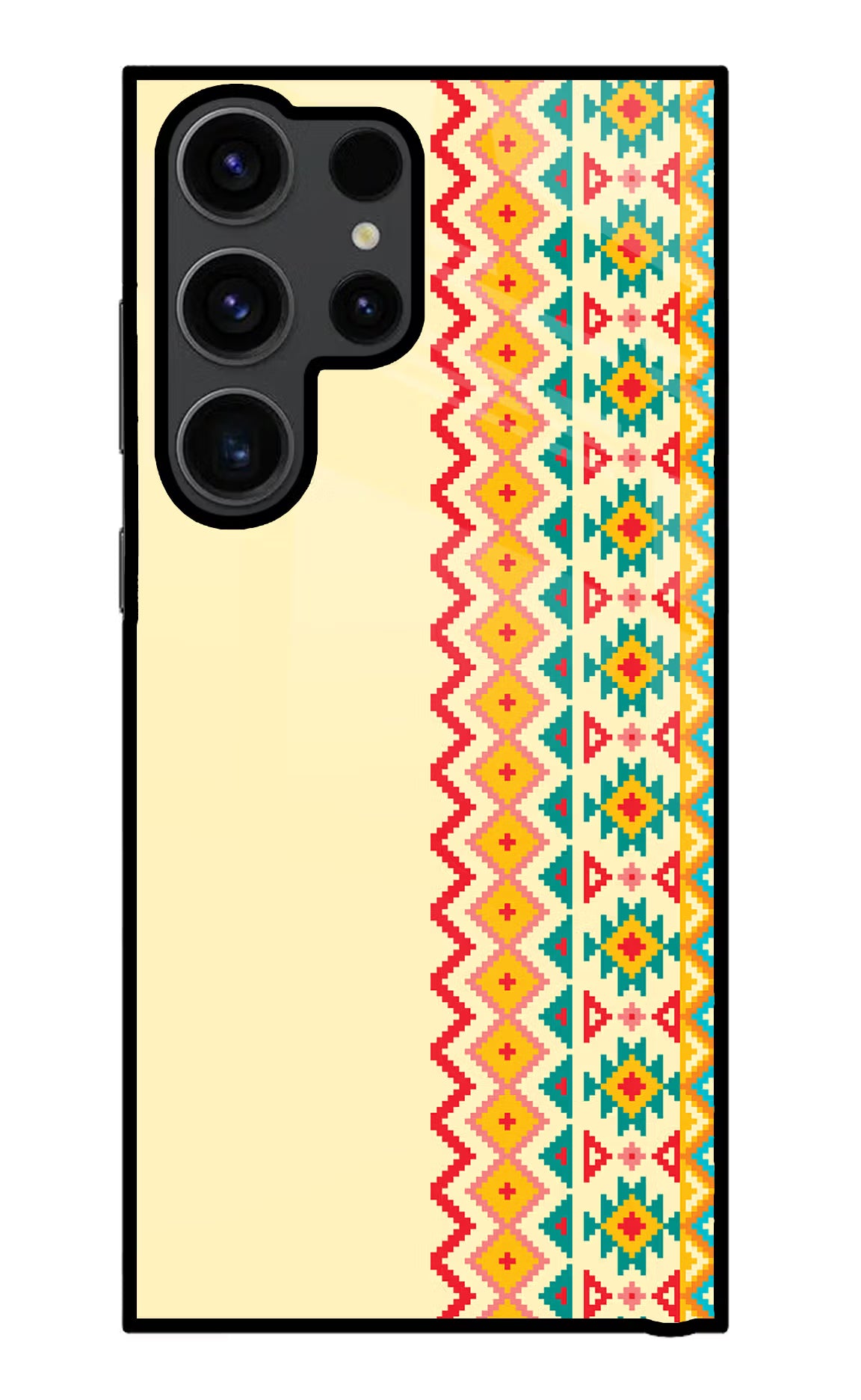 Ethnic Seamless Samsung S23 Ultra Glass Case Back Cover by Casekaro