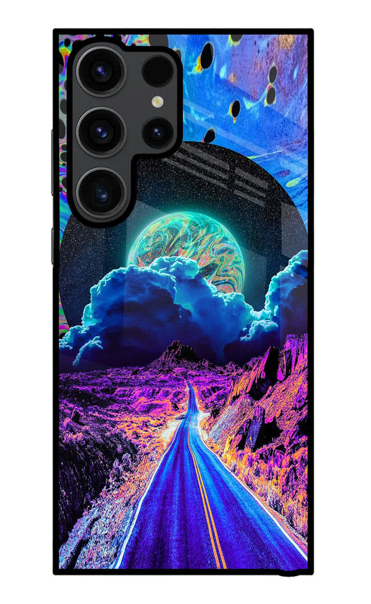 Psychedelic Painting Samsung S23 Ultra Glass Case
