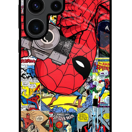 Spider Man Samsung S23 Ultra Glass Case Back Cover by Casekaro