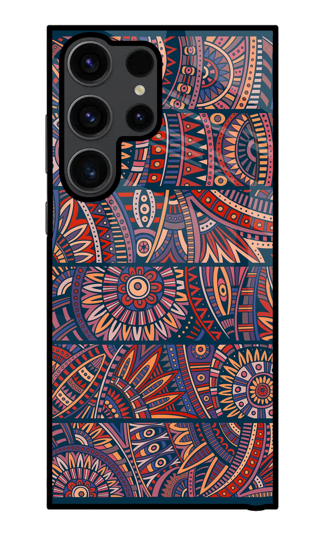 African Culture Design Samsung S23 Ultra Glass Case Back Cover by Casekaro