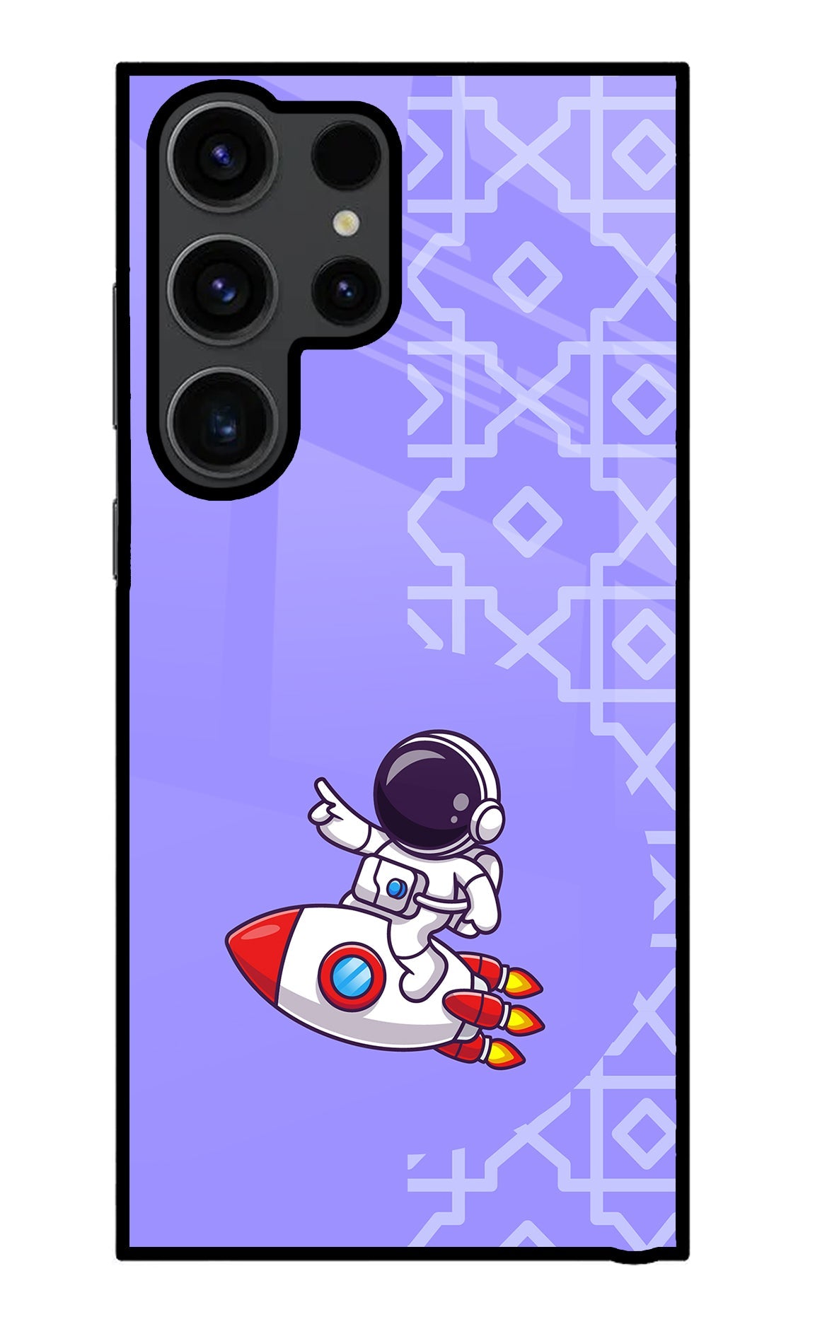 Cute Astronaut Samsung S23 Ultra Glass Case