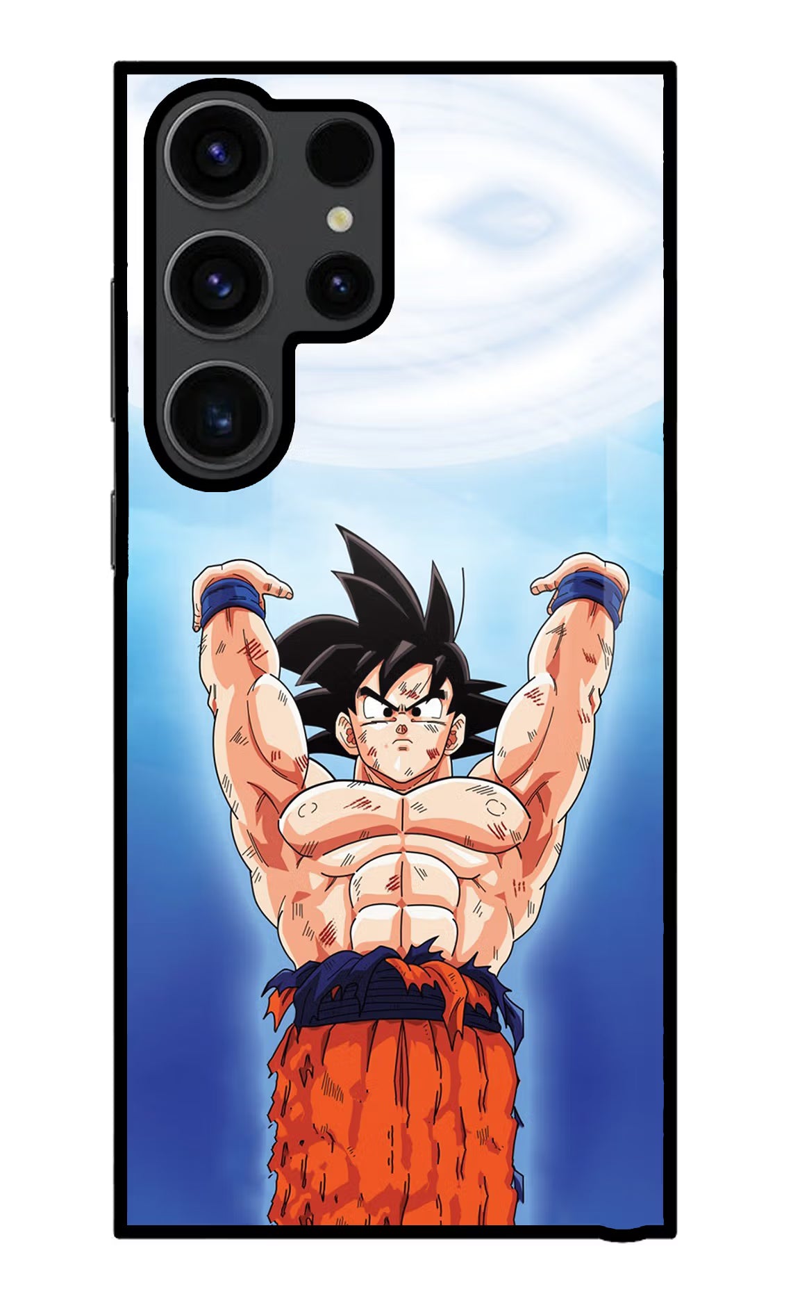 Goku Power Samsung S23 Ultra Glass Case Back Cover by Casekaro
