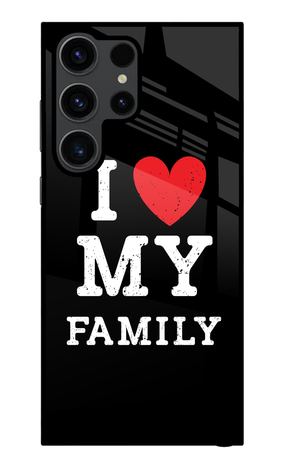 I Love My Family Samsung S23 Ultra Glass Case