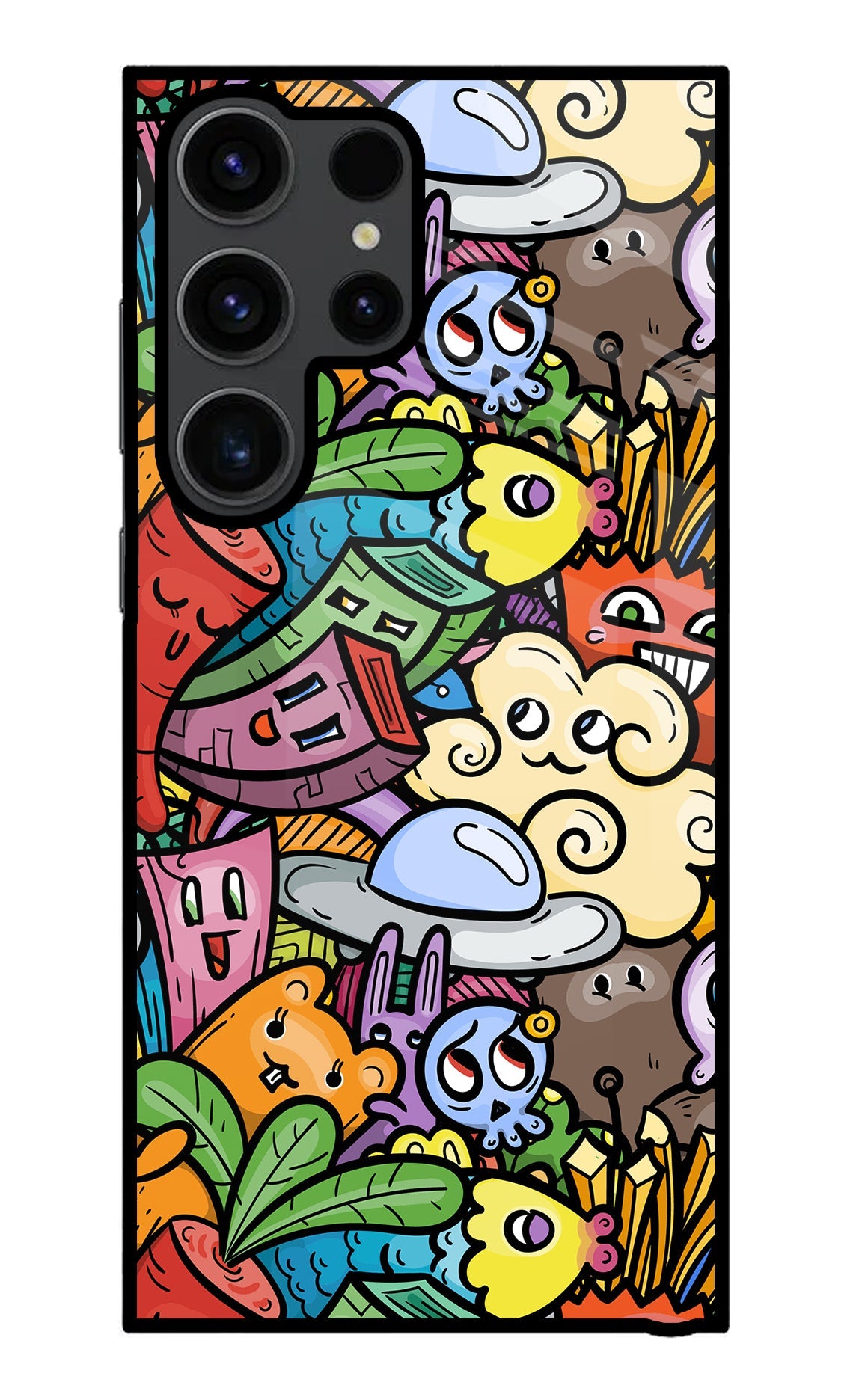 Veggie Doodle Samsung S23 Ultra Glass Case