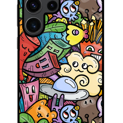 Veggie Doodle Samsung S23 Ultra Glass Case