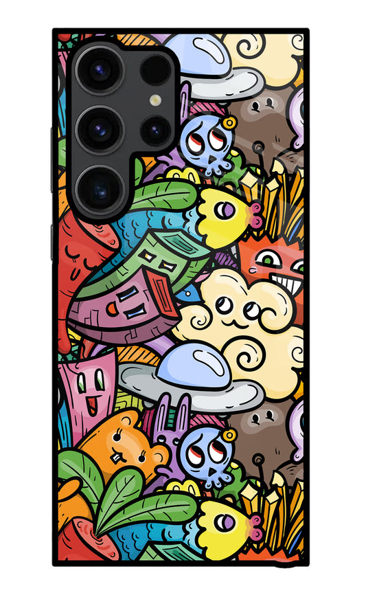 Veggie Doodle Samsung S23 Ultra Glass Case