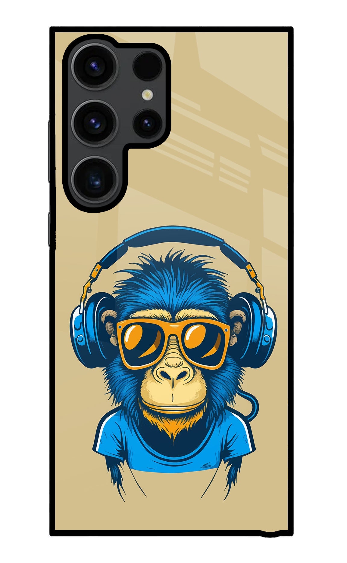 Monkey Headphone Samsung S23 Ultra Glass Case