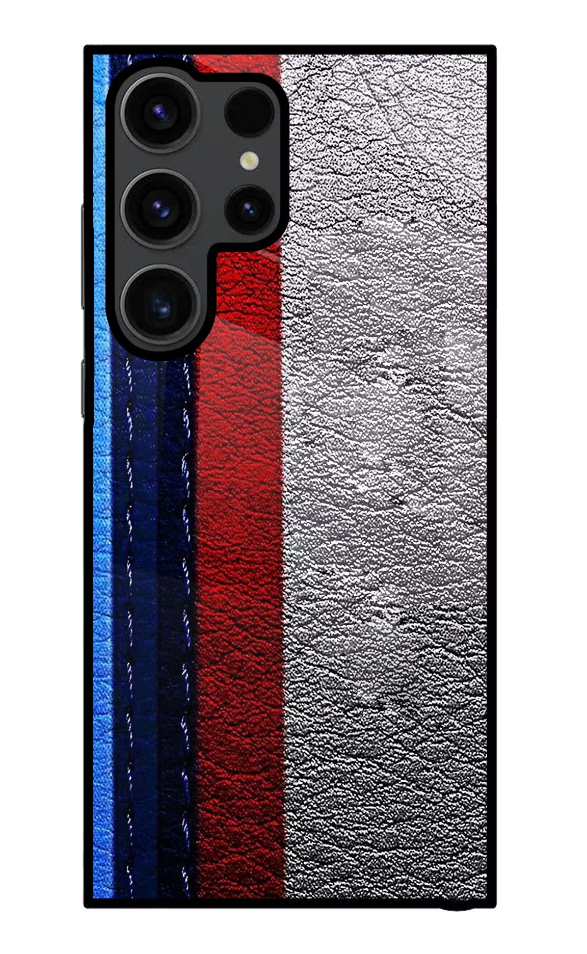 BMW Stripes Samsung S23 Ultra Glass Case Back Cover by Casekaro