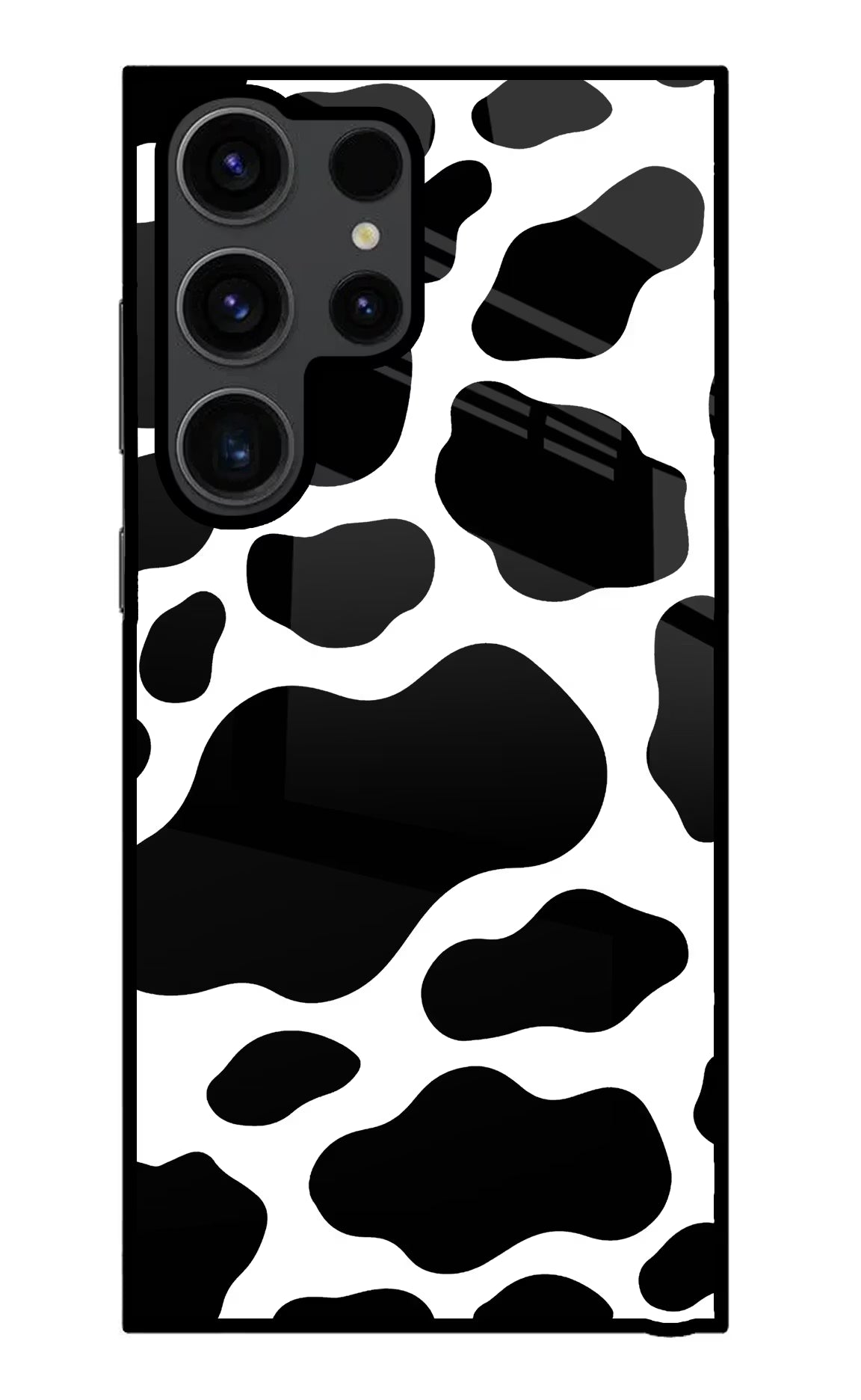 Cow Spots Samsung S23 Ultra Glass Case Back Cover by Casekaro
