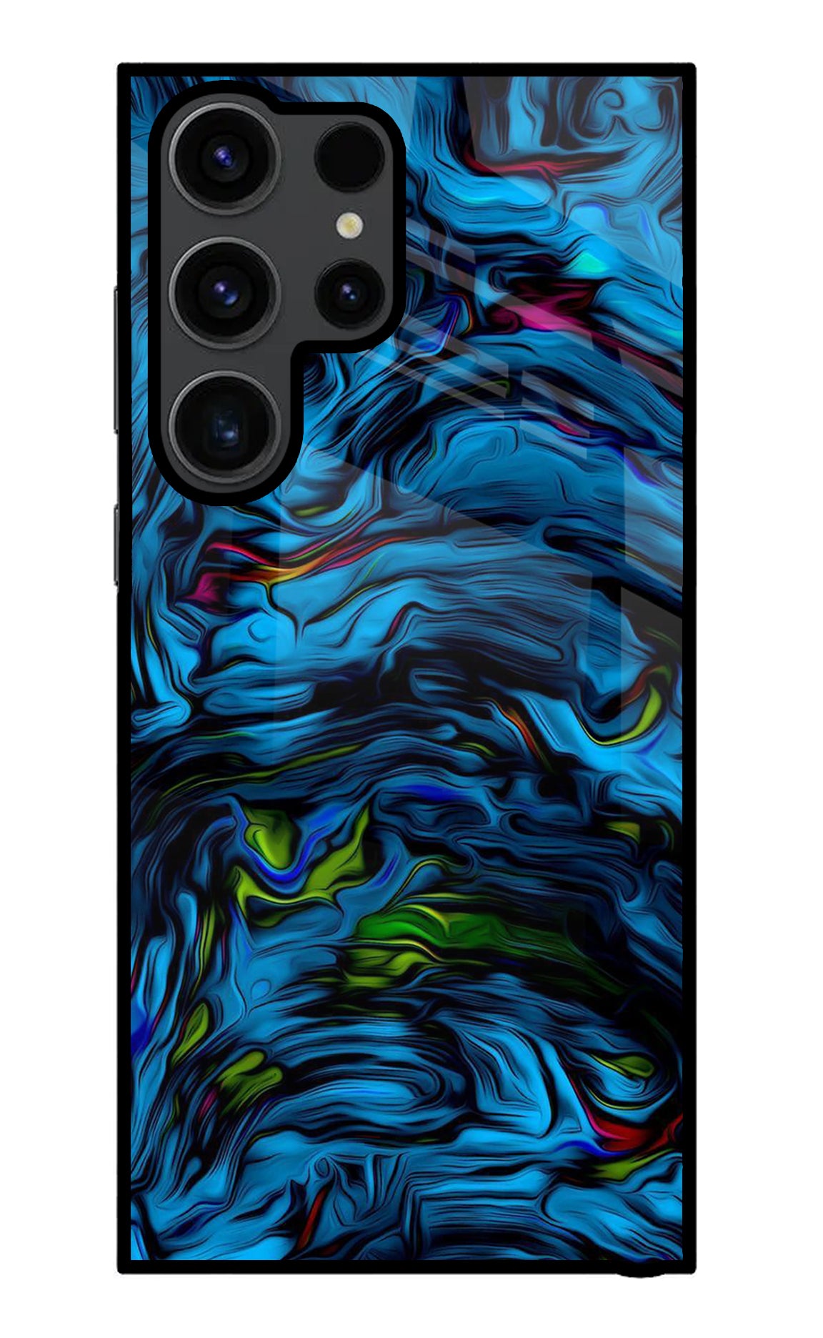 Dark Blue Abstract Samsung S23 Ultra Glass Case