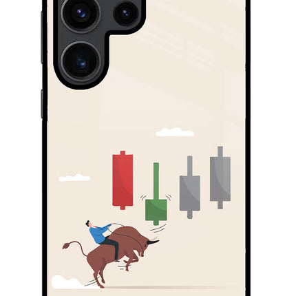 Bull Trading Momentum Samsung S23 Ultra Glass Case