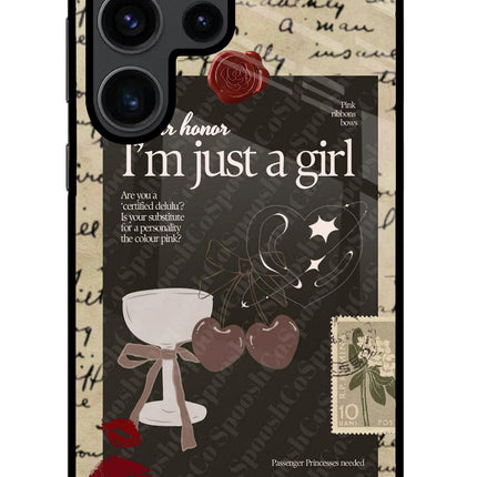 I am just a girl Samsung S23 Ultra Glass Case