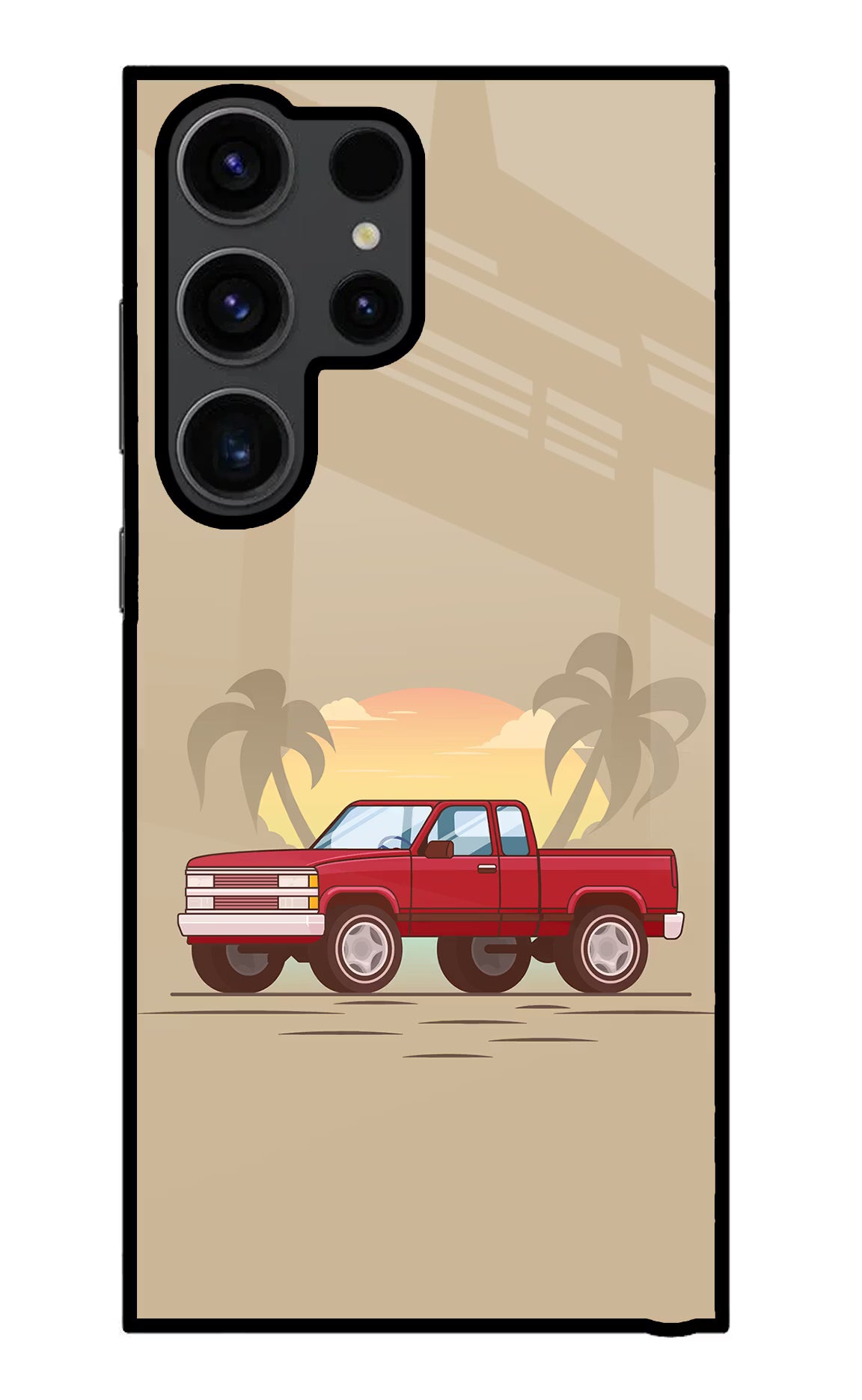 Desert Classic Drive Samsung S23 Ultra Glass Case Back Cover by Casekaro