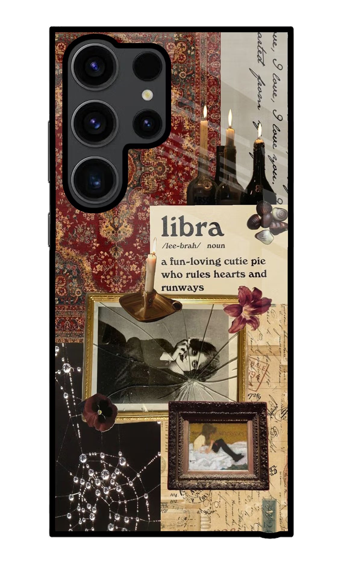 Libra Zodiac Samsung S23 Ultra Glass Case Back Cover by Casekaro