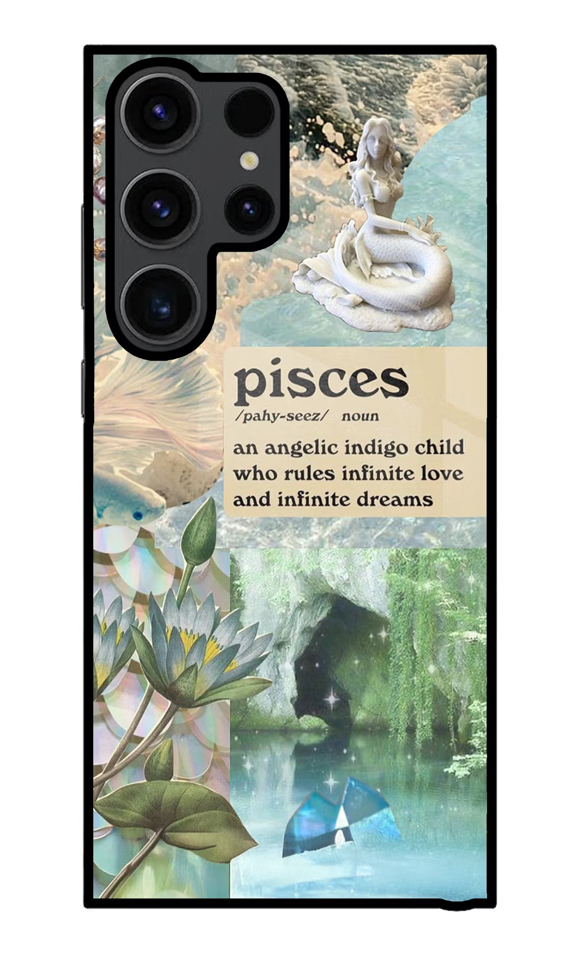 Pisces Zodiac Samsung S23 Ultra Glass Case Back Cover by Casekaro