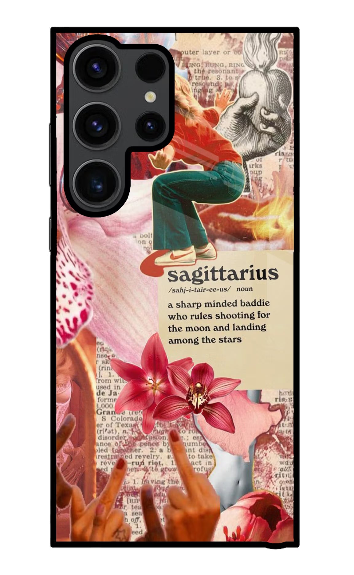 Sagittarius Zodiac Samsung S23 Ultra Glass Case Back Cover by Casekaro