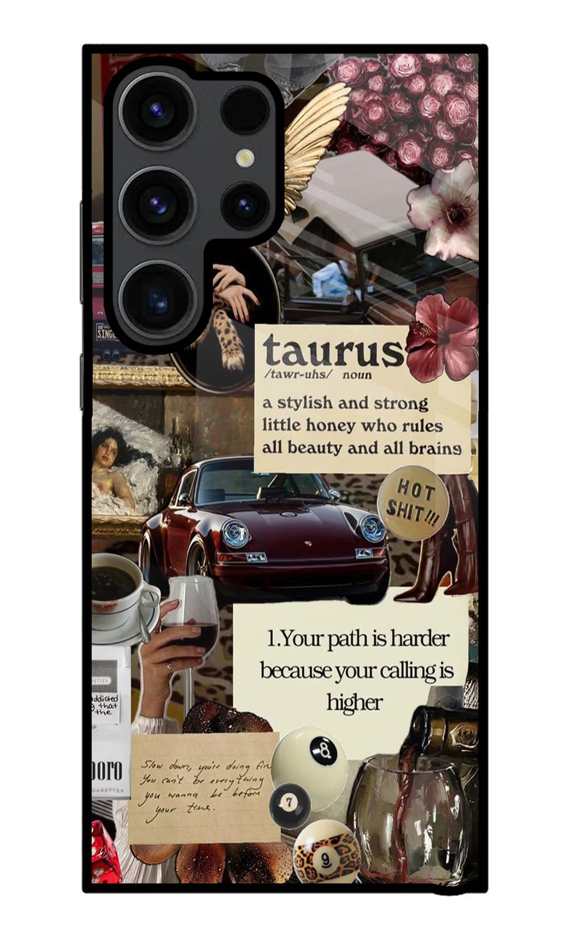 Taurus Zodiac Samsung S23 Ultra Glass Case Back Cover by Casekaro
