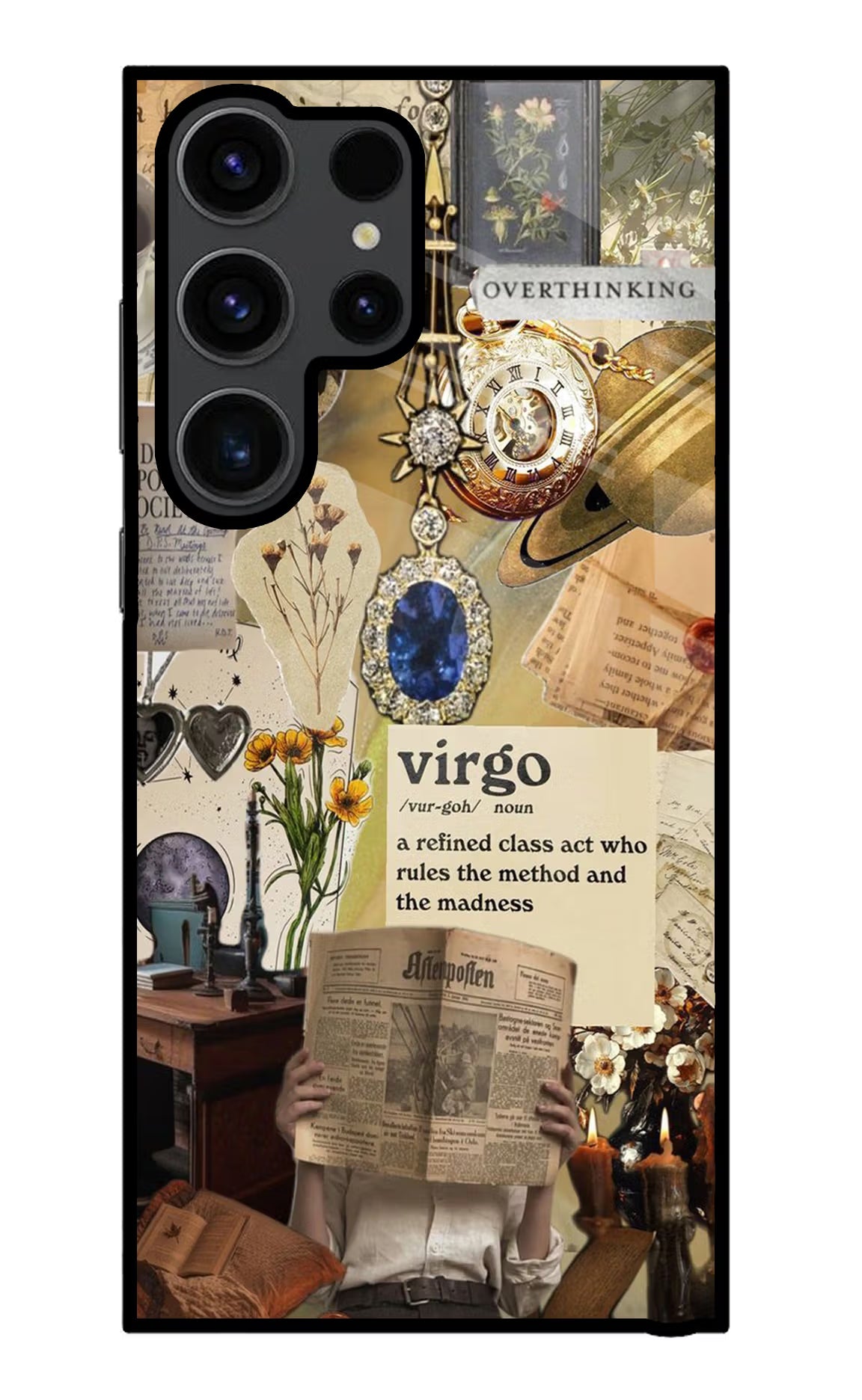 Virgo Zodiac Samsung S23 Ultra Glass Case Back Cover by Casekaro