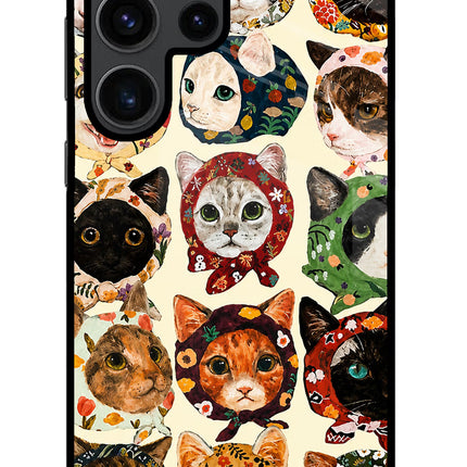 Cool Cat Samsung S23 Ultra Glass Case Back Cover by Casekaro