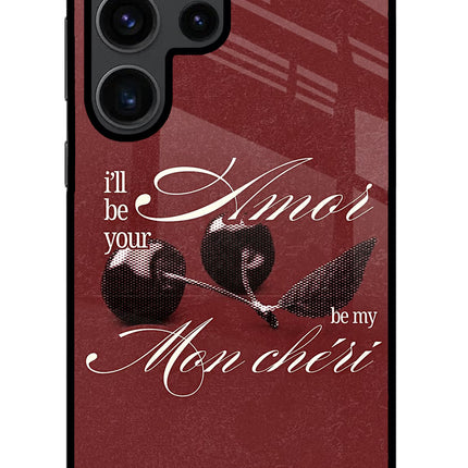 Velvet Cherry Samsung S23 Ultra Glass Case Back Cover by Casekaro