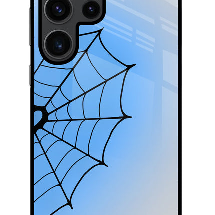 Blue Web Samsung S23 Ultra Glass Case Back Cover by Casekaro