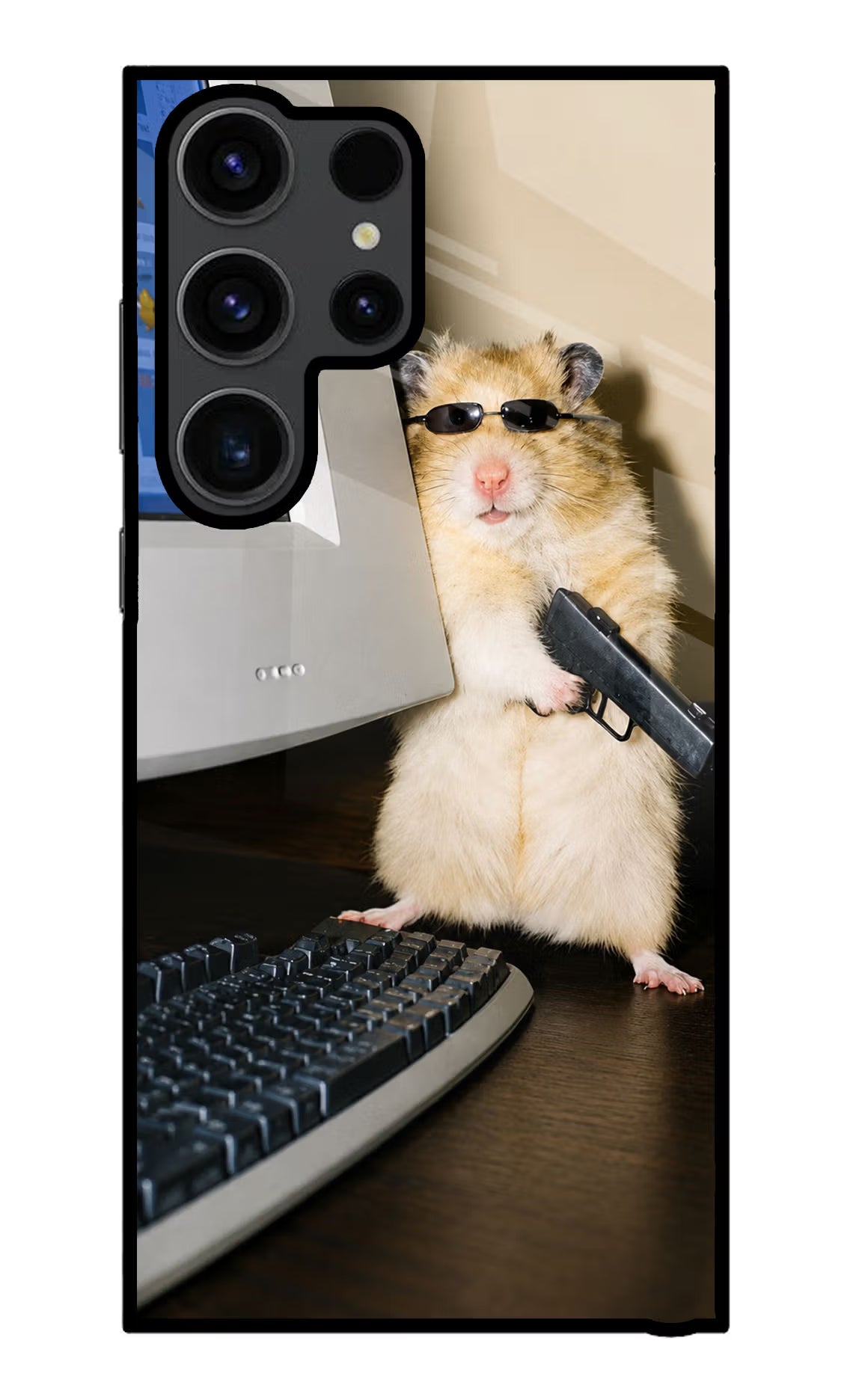 Hacker Hamster Samsung S23 Ultra Glass Case
