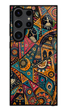 Folk Print Samsung S23 Ultra Glass Case