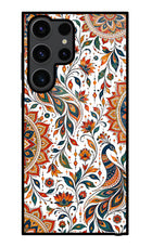 White Mayura Samsung S23 Ultra Glass Case