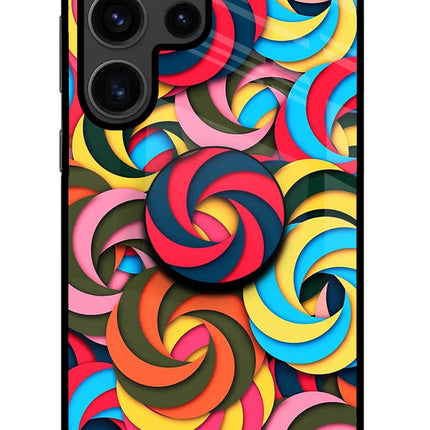 Spiral Pattern Samsung S23 Ultra Glass Case