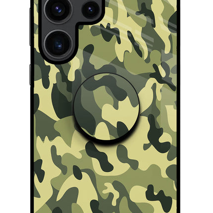 Camouflage Samsung S23 Ultra Glass Case