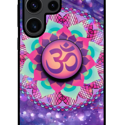 Om Purple Samsung S23 Ultra Glass Case