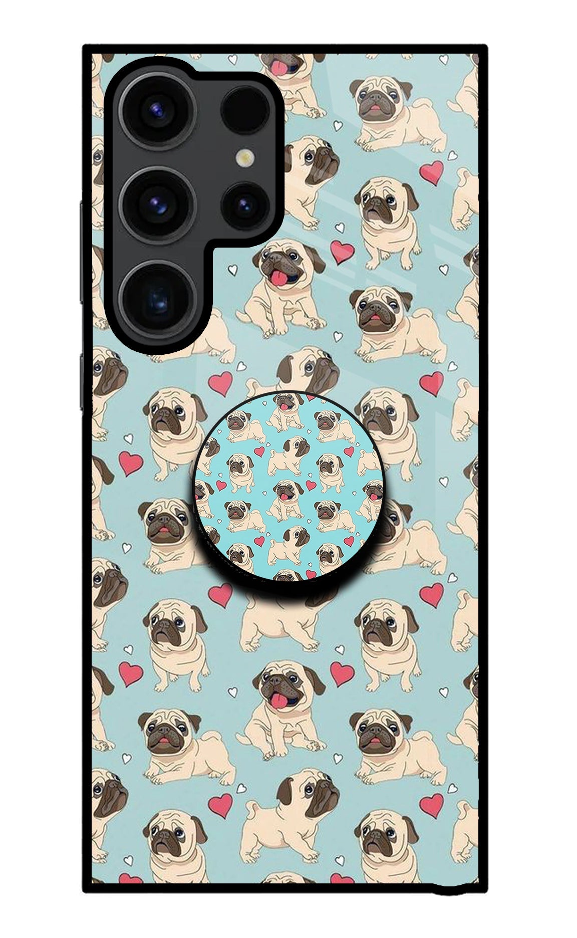 Pug Dog Samsung S23 Ultra Glass Case