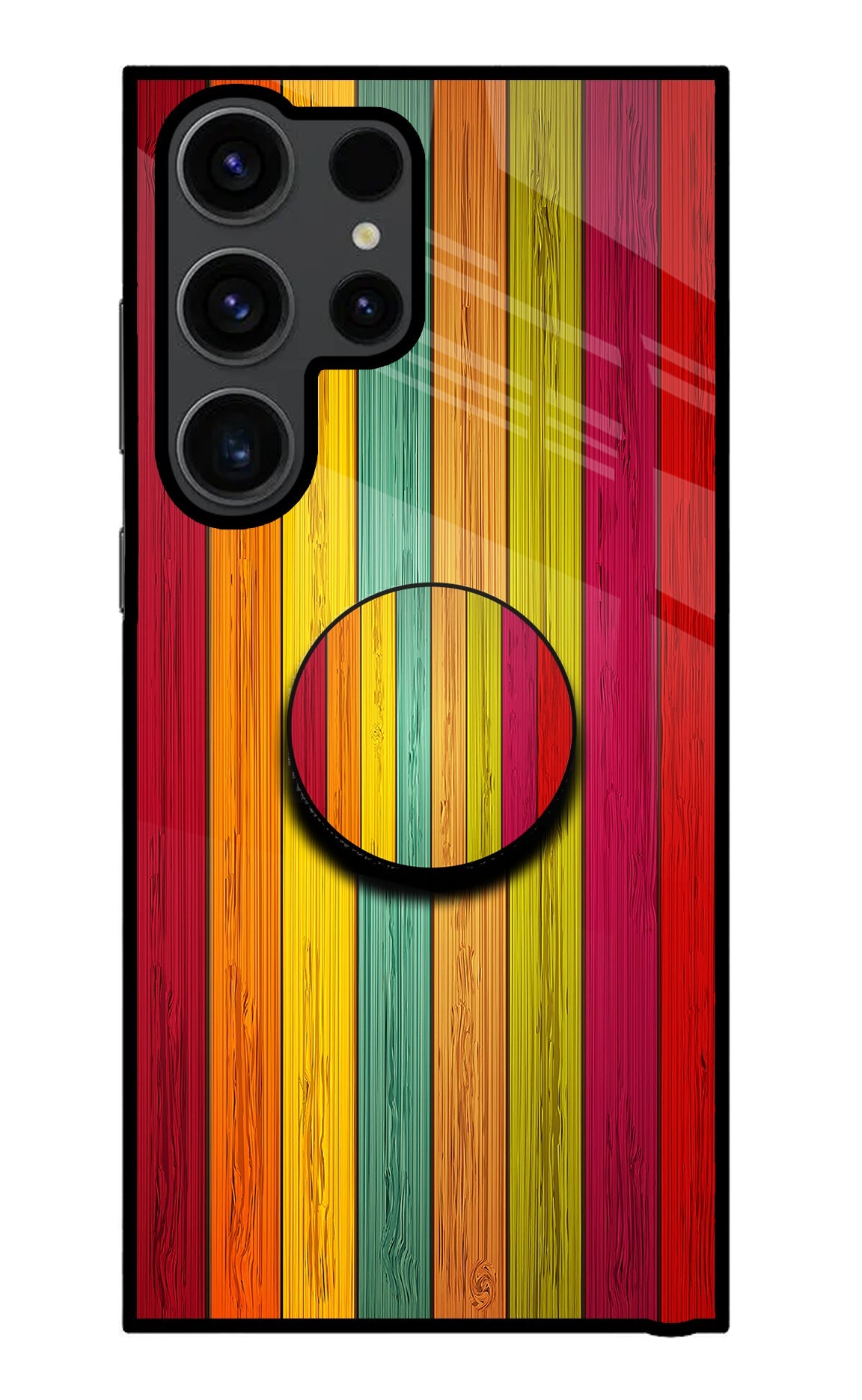 Multicolor Wooden Samsung S23 Ultra Pop Case