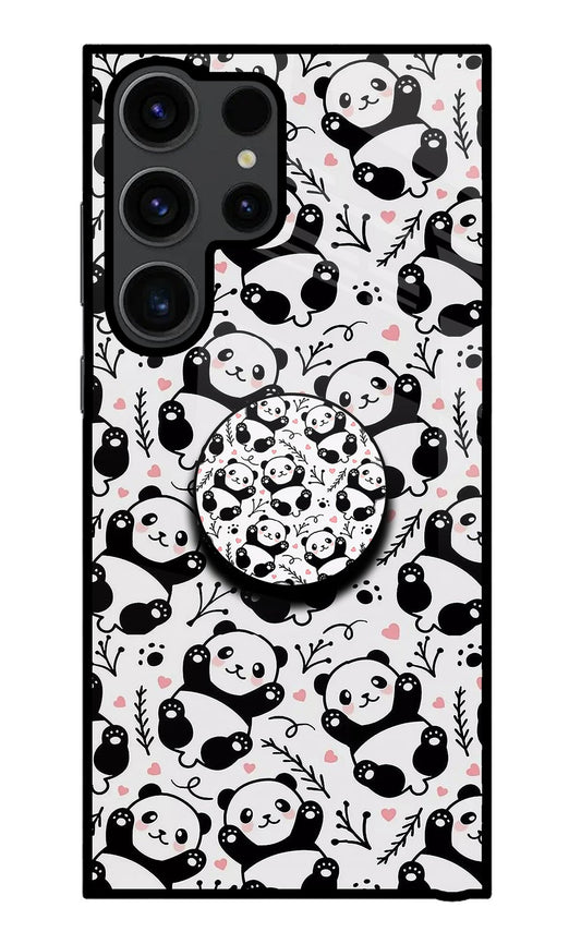 Cute Panda Samsung S23 Ultra Glass Case