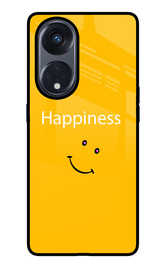 Happiness With Smiley Oppo Reno8 T 5G Glass Case