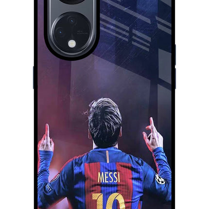 Messi Oppo Reno8 T 5G Glass Case Back Cover by Casekaro