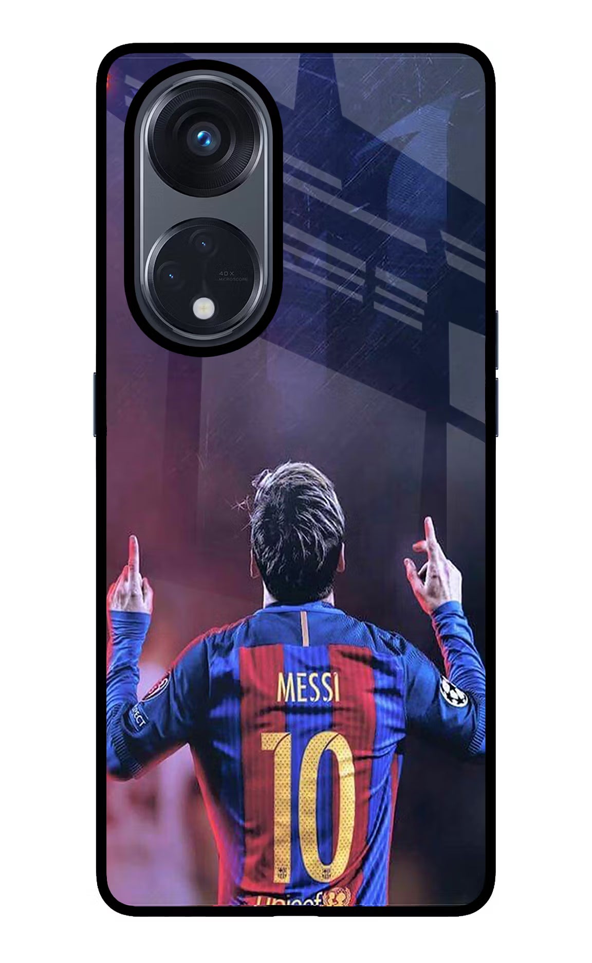 Messi Oppo Reno8 T 5G Glass Case Back Cover by Casekaro