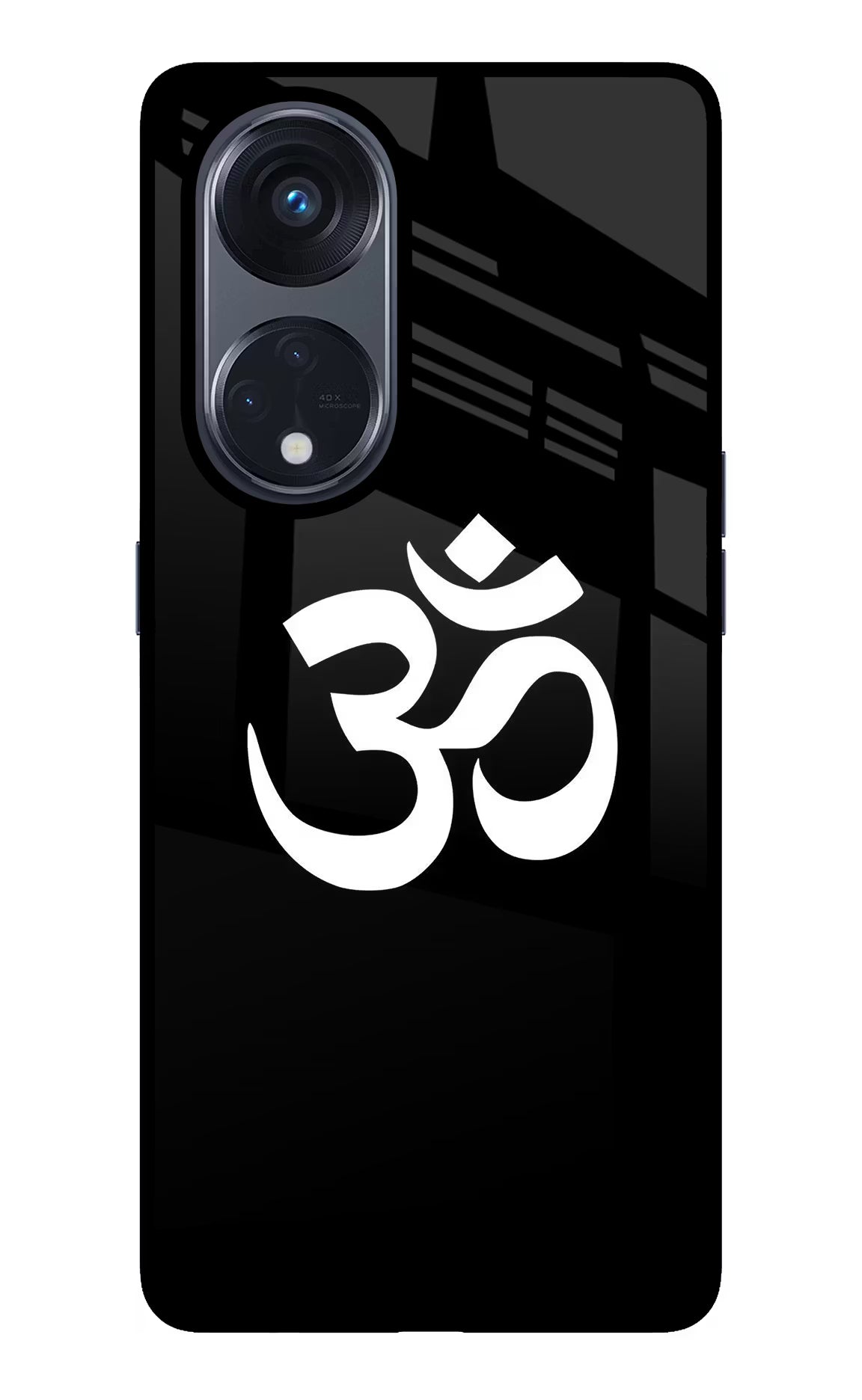 Om Oppo Reno8 T 5G Glass Case Back Cover by Casekaro