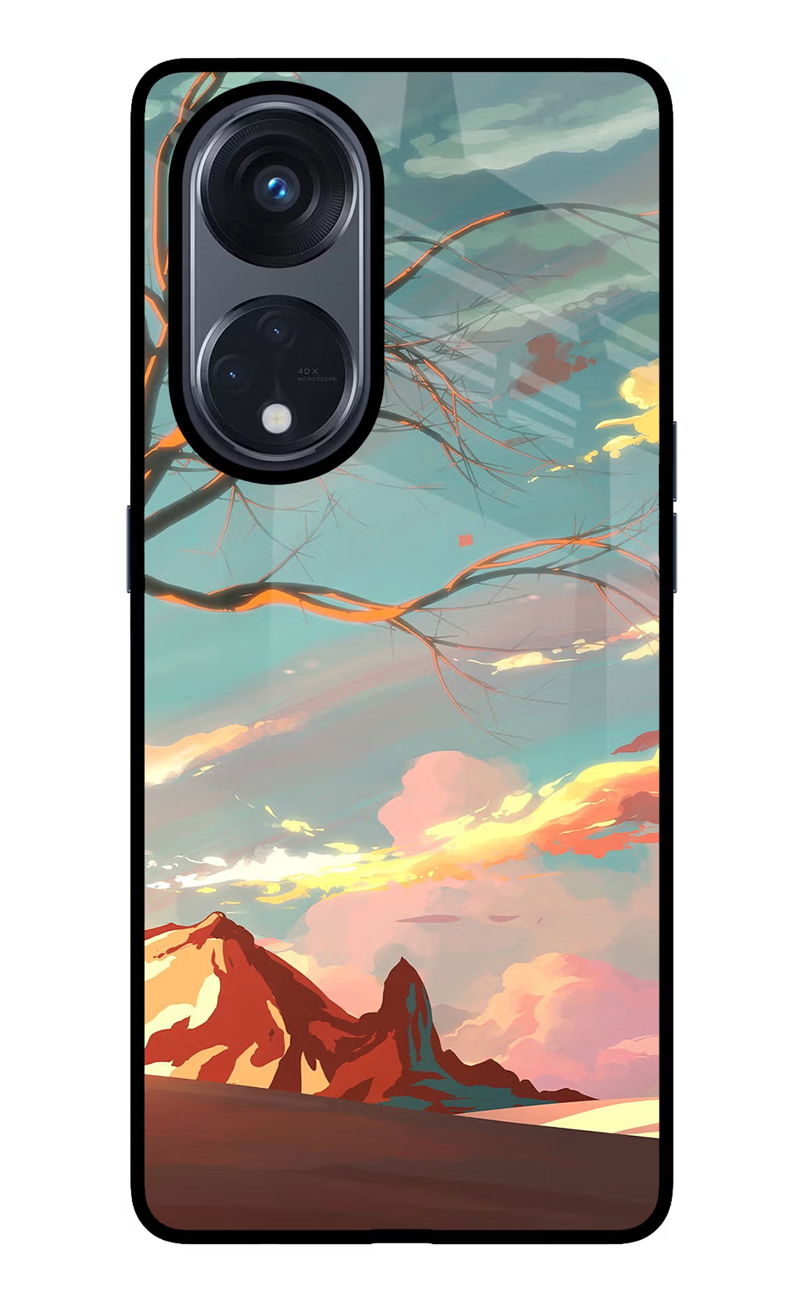Scenery Oppo Reno8 T 5G Glass Case Back Cover by Casekaro