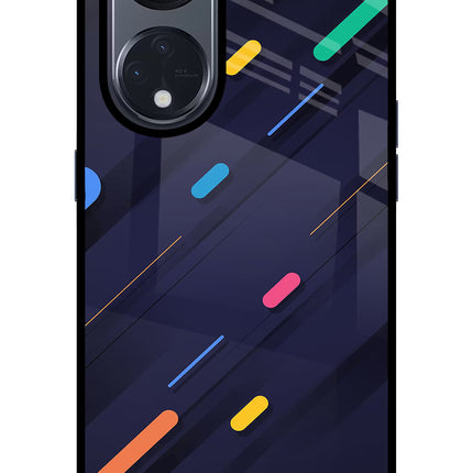 Abstract Design Oppo Reno8 T 5G Glass Case Back Cover by Casekaro